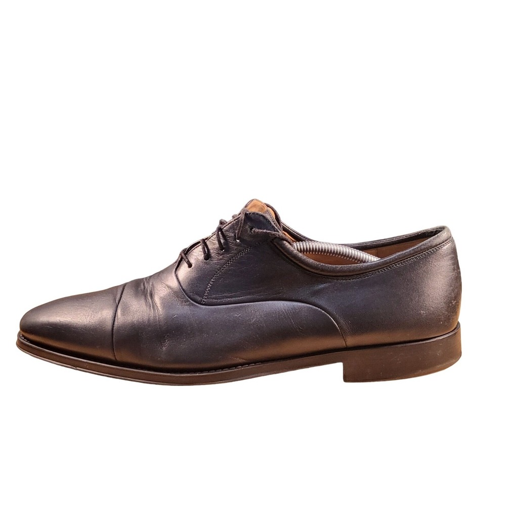Magnanni Mens Black‎ Leather Cap Toe Oxford Dress Shoes Size 13 D Made in Spain